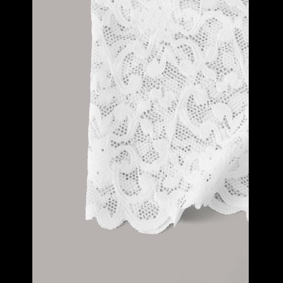 White, Elegant, Lace, Lingerie Set - Picture 4 of 6